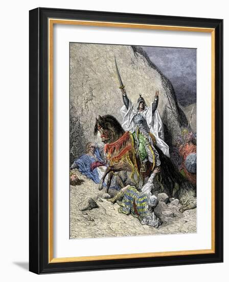 Saladin, Commander of Muslim Forces Against the Crusaders-null-Framed Giclee Print