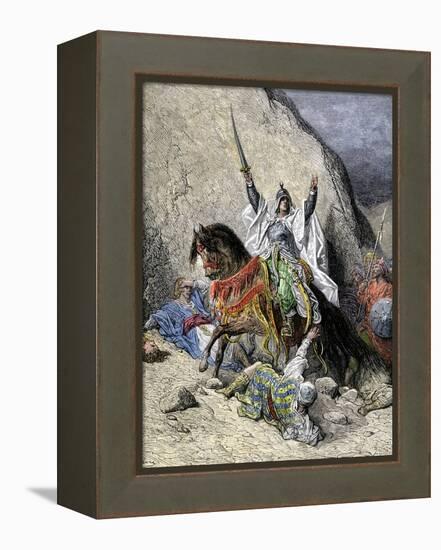 Saladin, Commander of Muslim Forces Against the Crusaders-null-Framed Premier Image Canvas