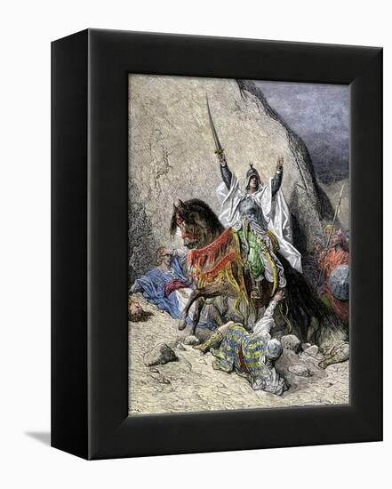 Saladin, Commander of Muslim Forces Against the Crusaders-null-Framed Premier Image Canvas