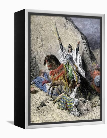 Saladin, Commander of Muslim Forces Against the Crusaders-null-Framed Premier Image Canvas