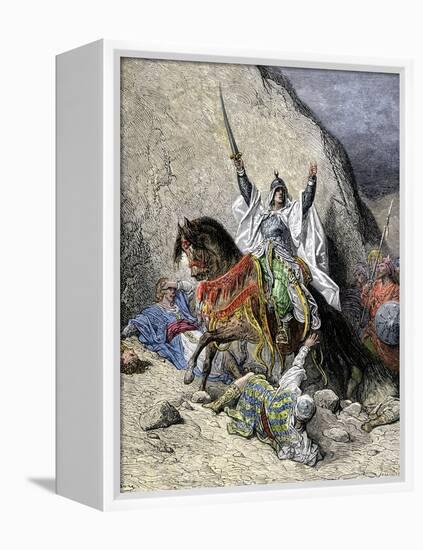 Saladin, Commander of Muslim Forces Against the Crusaders-null-Framed Premier Image Canvas