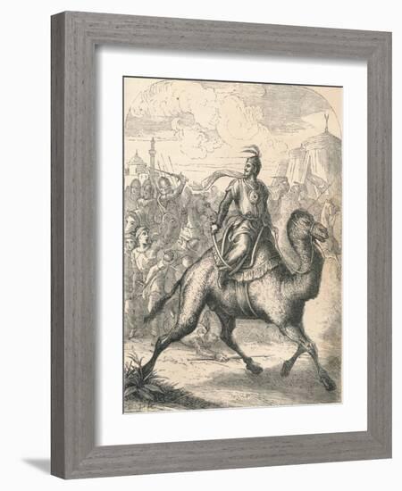 Saladin Escaping on a Swift Dromedary, 1869-null-Framed Giclee Print