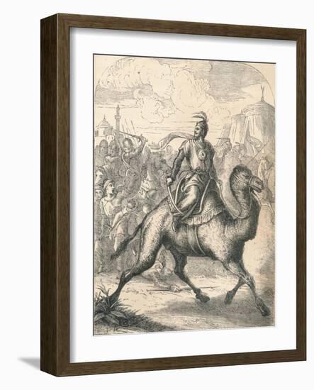 Saladin Escaping on a Swift Dromedary, 1869-null-Framed Giclee Print