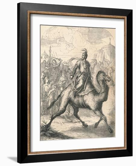 Saladin Escaping on a Swift Dromedary, 1869-null-Framed Giclee Print