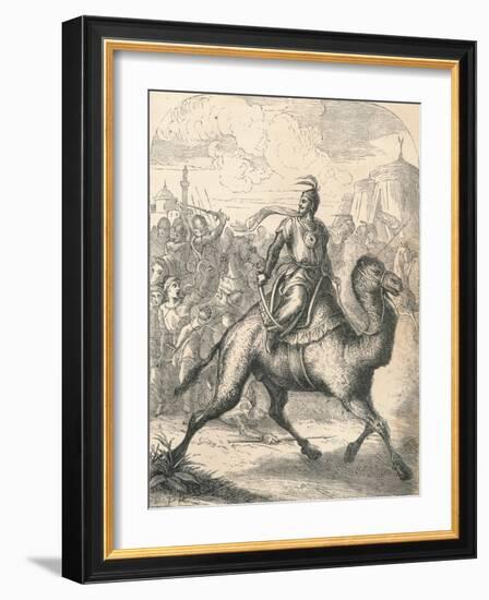 Saladin Escaping on a Swift Dromedary, 1869-null-Framed Giclee Print
