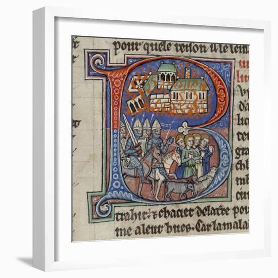 Saladin ravaging the Holy Land, illustration from the History of the Crusades-French-Framed Giclee Print