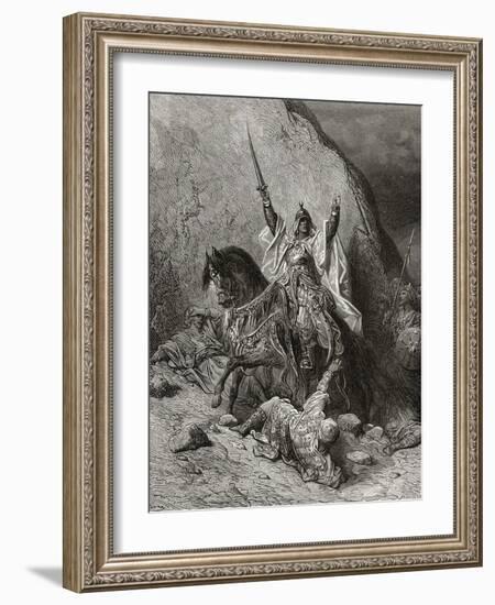 Saladin Yusuf (D.1173) Sultan During Second Crusade, Illustration from 'Bibliotheque Des…-Gustave Doré-Framed Giclee Print