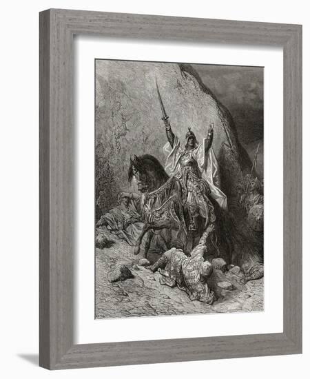 Saladin Yusuf (D.1173) Sultan During Second Crusade, Illustration from 'Bibliotheque Des…-Gustave Doré-Framed Giclee Print