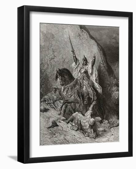 Saladin Yusuf (D.1173) Sultan During Second Crusade, Illustration from 'Bibliotheque Des…-Gustave Doré-Framed Giclee Print