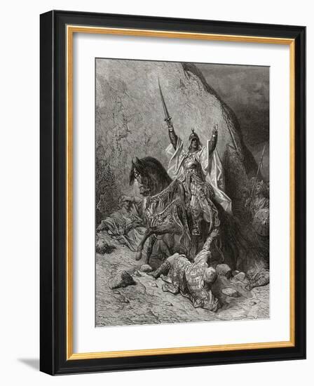 Saladin Yusuf (D.1173) Sultan During Second Crusade, Illustration from 'Bibliotheque Des…-Gustave Doré-Framed Giclee Print