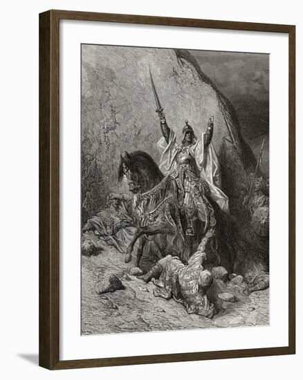 Saladin Yusuf (D.1173) Sultan During Second Crusade, Illustration from 'Bibliotheque Des…-Gustave Doré-Framed Giclee Print