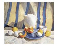 Pitcher with Eggs and Oranges-Tony Saladino-Art Print