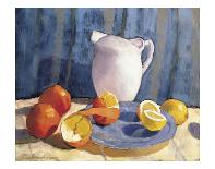 Pitcher with Eggs and Oranges-Tony Saladino-Art Print