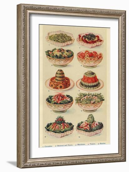 Salads, Isabella Beeton, UK-null-Framed Giclee Print