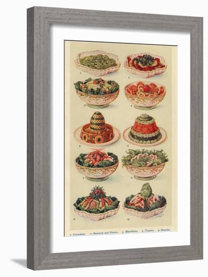 Salads, Isabella Beeton, UK-null-Framed Giclee Print