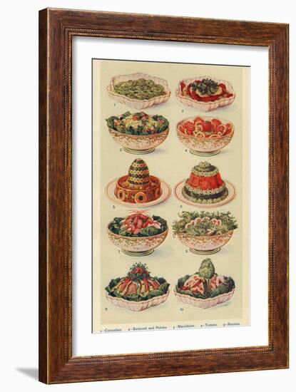 Salads, Isabella Beeton, UK-null-Framed Giclee Print