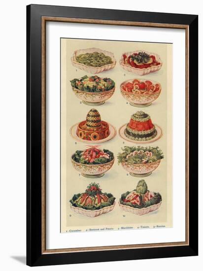Salads, Isabella Beeton, UK-null-Framed Giclee Print