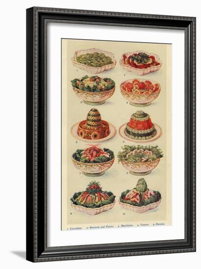 Salads, Isabella Beeton, UK-null-Framed Giclee Print