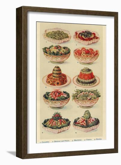 Salads, Isabella Beeton, UK-null-Framed Premium Giclee Print