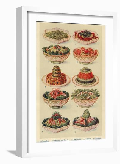 Salads, Isabella Beeton, UK-null-Framed Premium Giclee Print