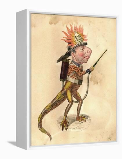 Salamander 1873 'Missing Links' Parade Costume Design-Charles Briton-Framed Premier Image Canvas