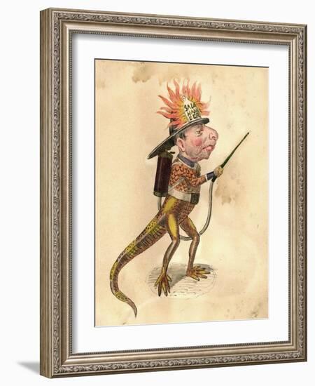 Salamander 1873 'Missing Links' Parade Costume Design-Charles Briton-Framed Giclee Print