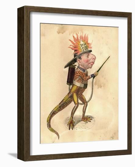 Salamander 1873 'Missing Links' Parade Costume Design-Charles Briton-Framed Giclee Print