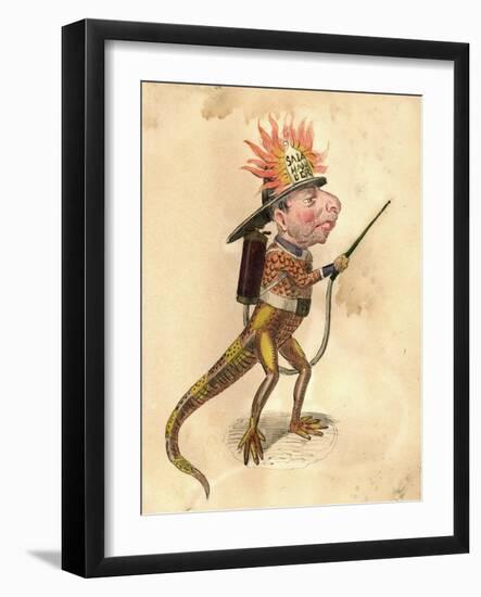 Salamander 1873 'Missing Links' Parade Costume Design-Charles Briton-Framed Giclee Print