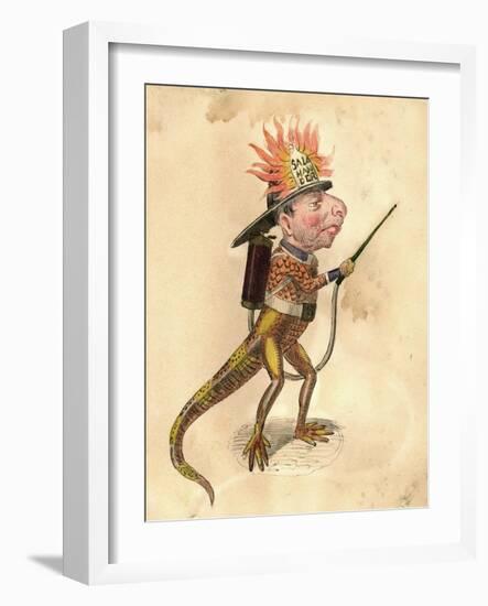 Salamander 1873 'Missing Links' Parade Costume Design-Charles Briton-Framed Giclee Print