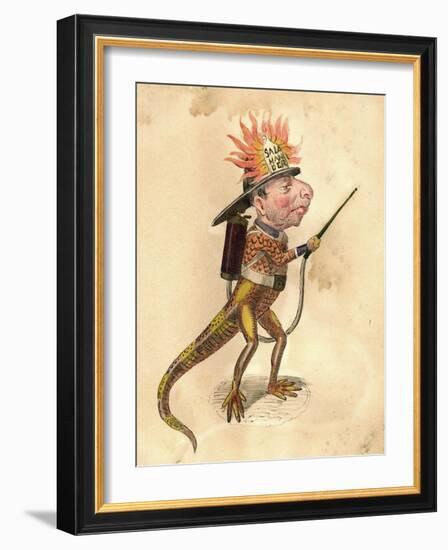 Salamander 1873 'Missing Links' Parade Costume Design-Charles Briton-Framed Giclee Print