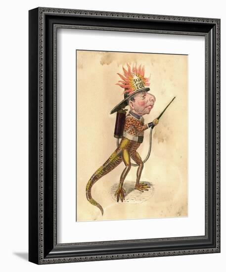 Salamander 1873 'Missing Links' Parade Costume Design-Charles Briton-Framed Premium Giclee Print