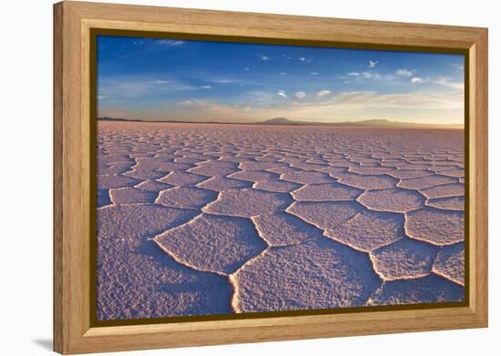 Salar De Uyuni at Sunrise, the Largest Salt Flat in the World-David Krijgsman-Framed Premier Image Canvas