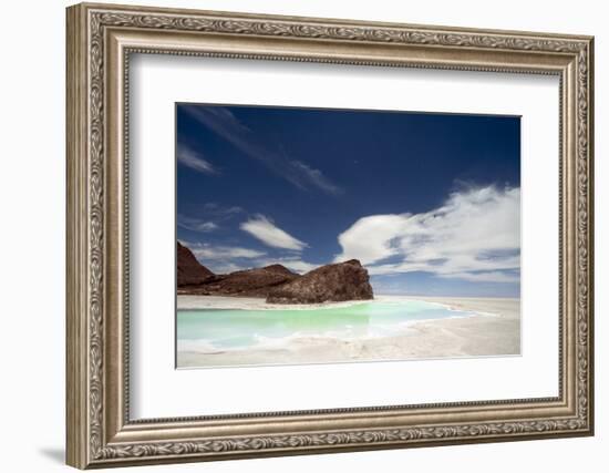 Salar de Uyuni, Bolivia. small lagoon at largest salt flat in world in Uyuni, Bolivia.-Anthony Asael-Framed Photographic Print