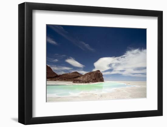 Salar de Uyuni, Bolivia. small lagoon at largest salt flat in world in Uyuni, Bolivia.-Anthony Asael-Framed Photographic Print