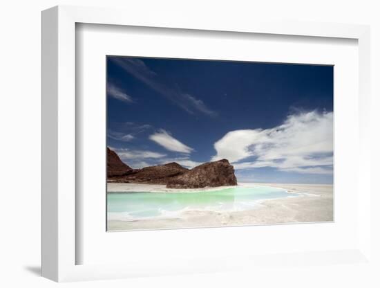 Salar de Uyuni, Bolivia. small lagoon at largest salt flat in world in Uyuni, Bolivia.-Anthony Asael-Framed Photographic Print