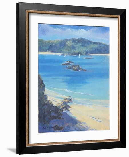 Salcombe - Fun on the Beach, 2000-Jennifer Wright-Framed Giclee Print