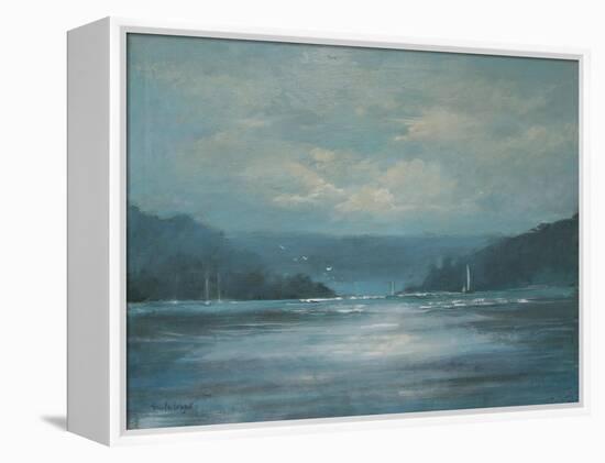 Salcombe Late Afternoon-Jennifer Wright-Framed Premier Image Canvas