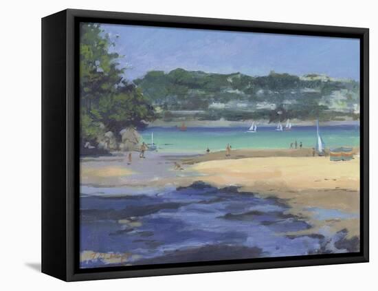 Salcombe Millbay Morning-Jennifer Wright-Framed Premier Image Canvas