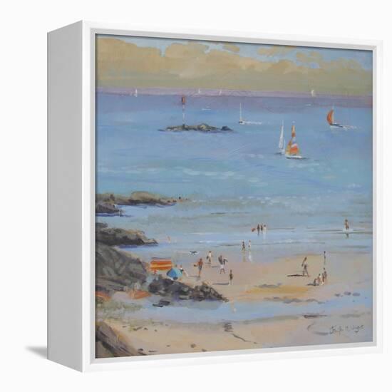 Salcombe Millbay Morning-Jennifer Wright-Framed Premier Image Canvas