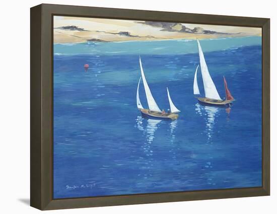 Salcombe - Racing Yawls, 2000-Jennifer Wright-Framed Premier Image Canvas