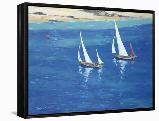 Salcombe - Racing Yawls, 2000-Jennifer Wright-Framed Premier Image Canvas