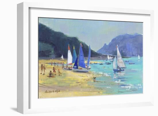 Salcombe Sailing Boats-Jennifer Wright-Framed Giclee Print