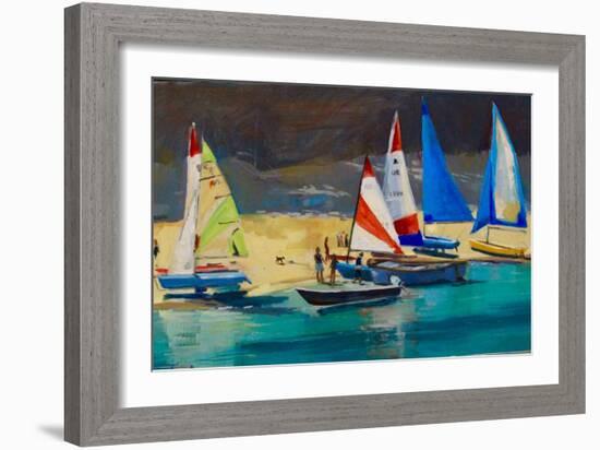 Salcombe Smalls Cove Dinghies-Jennifer Wright-Framed Giclee Print