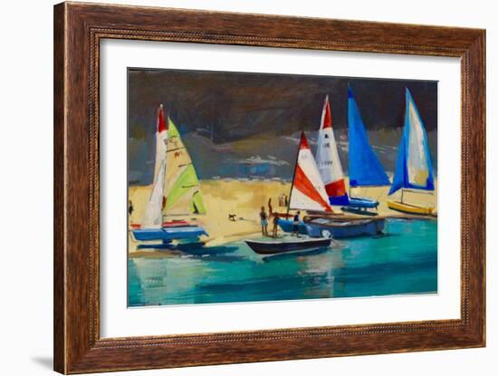 Salcombe Smalls Cove Dinghies-Jennifer Wright-Framed Giclee Print