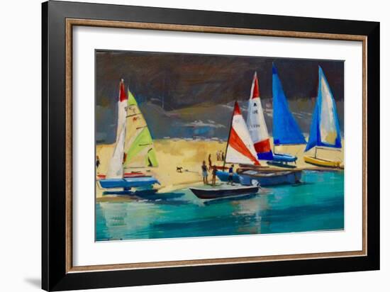 Salcombe Smalls Cove Dinghies-Jennifer Wright-Framed Giclee Print