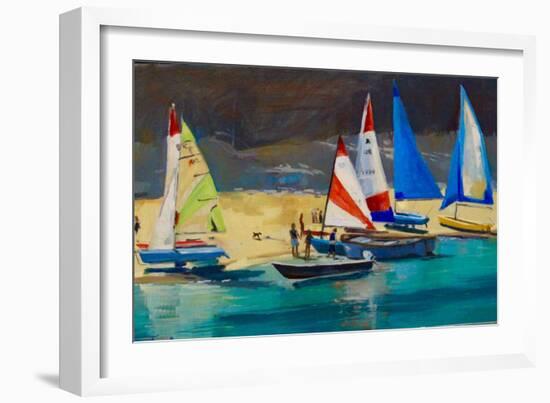 Salcombe Smalls Cove Dinghies-Jennifer Wright-Framed Giclee Print