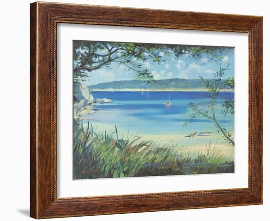 Salcombe, Southsands Beach, 2000-Jennifer Wright-Framed Giclee Print