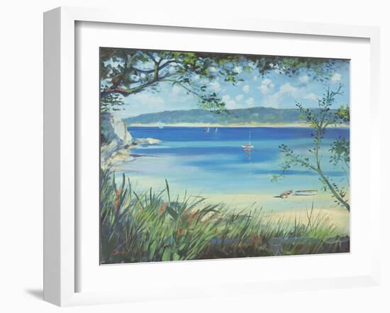 Salcombe, Southsands Beach, 2000-Jennifer Wright-Framed Giclee Print