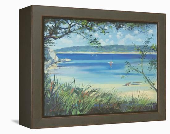 Salcombe, Southsands Beach, 2000-Jennifer Wright-Framed Premier Image Canvas