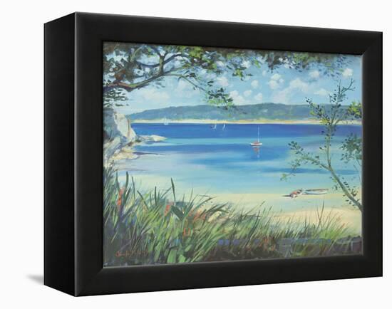 Salcombe, Southsands Beach, 2000-Jennifer Wright-Framed Premier Image Canvas